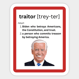 traitor Joe Biden Pic Sticker